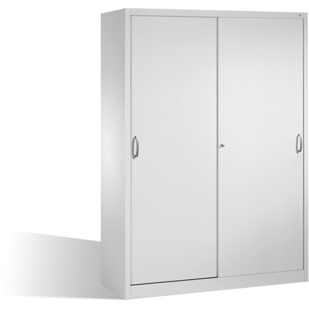 Schiebetürenschrank SYSTEM STB 100 | Lichtgrau RAL 7035 | 1600 | 400