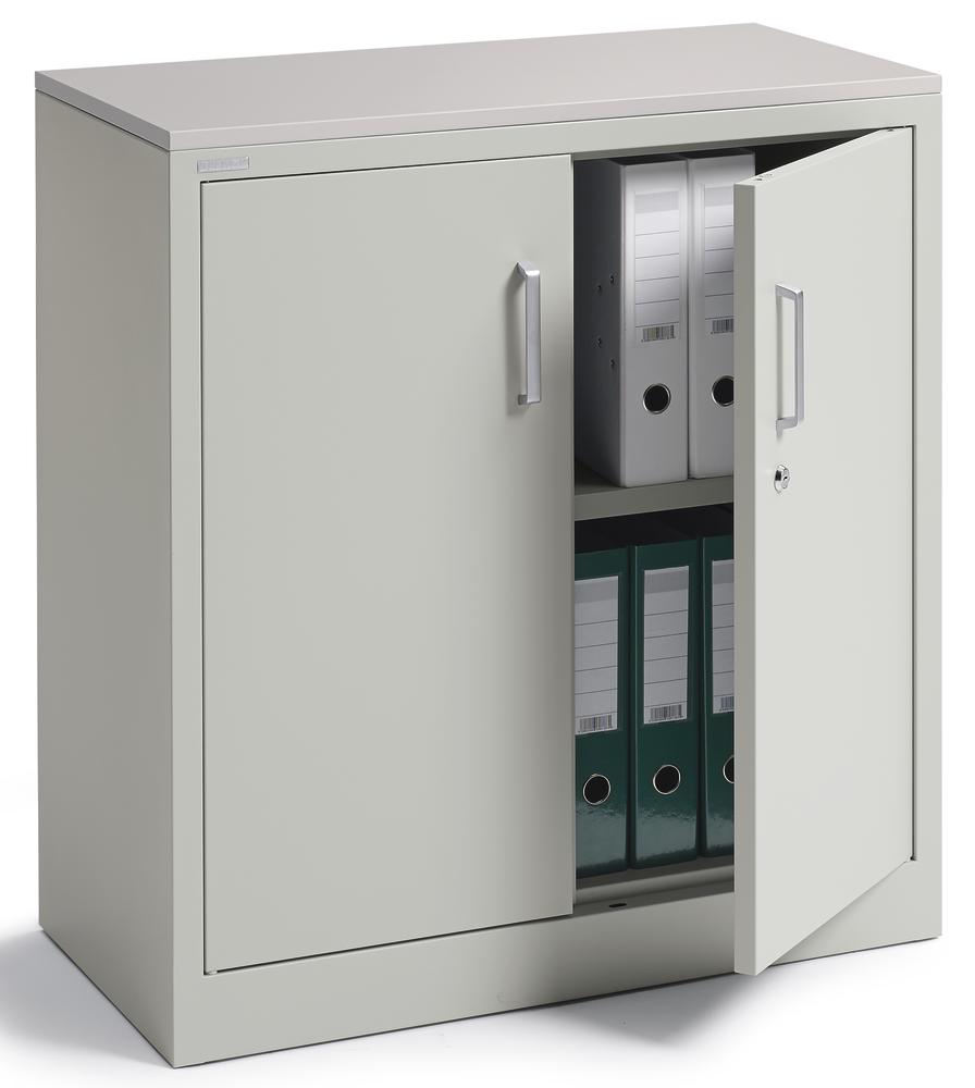 Flügeltürenschrank BASE LINE | Lichtgrau | 800