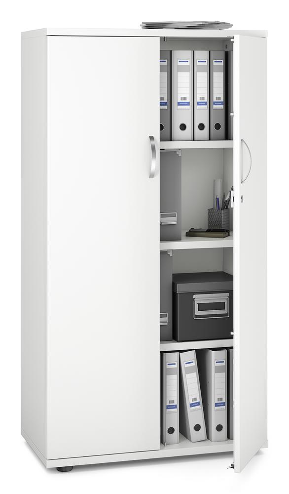 Flügeltürenschrank PROFI MODUL | Weiß | 800 | Türanschlag Mitte
