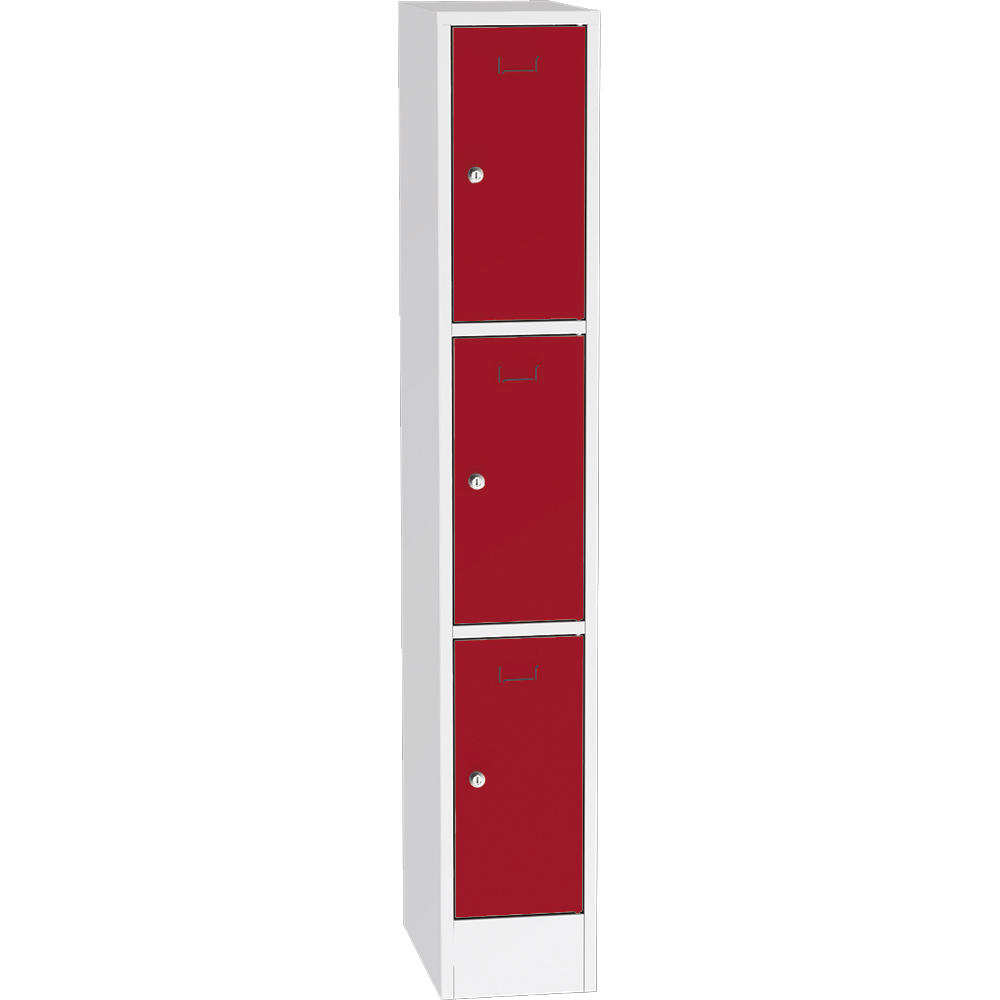 Schließfach-Stahlschrank SYSTEM SP1 COLOR | Feuerrot RAL 3000 | 300 | Zylinderschloss