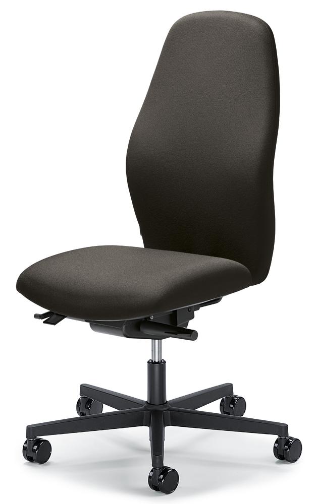 Bürostuhl mySIT ohne Armlehnen | Dunkelgrau | Sitzneigeverstellung-Automatik, Sitztiefenverstellung, Synchronmechanik | Schwarz