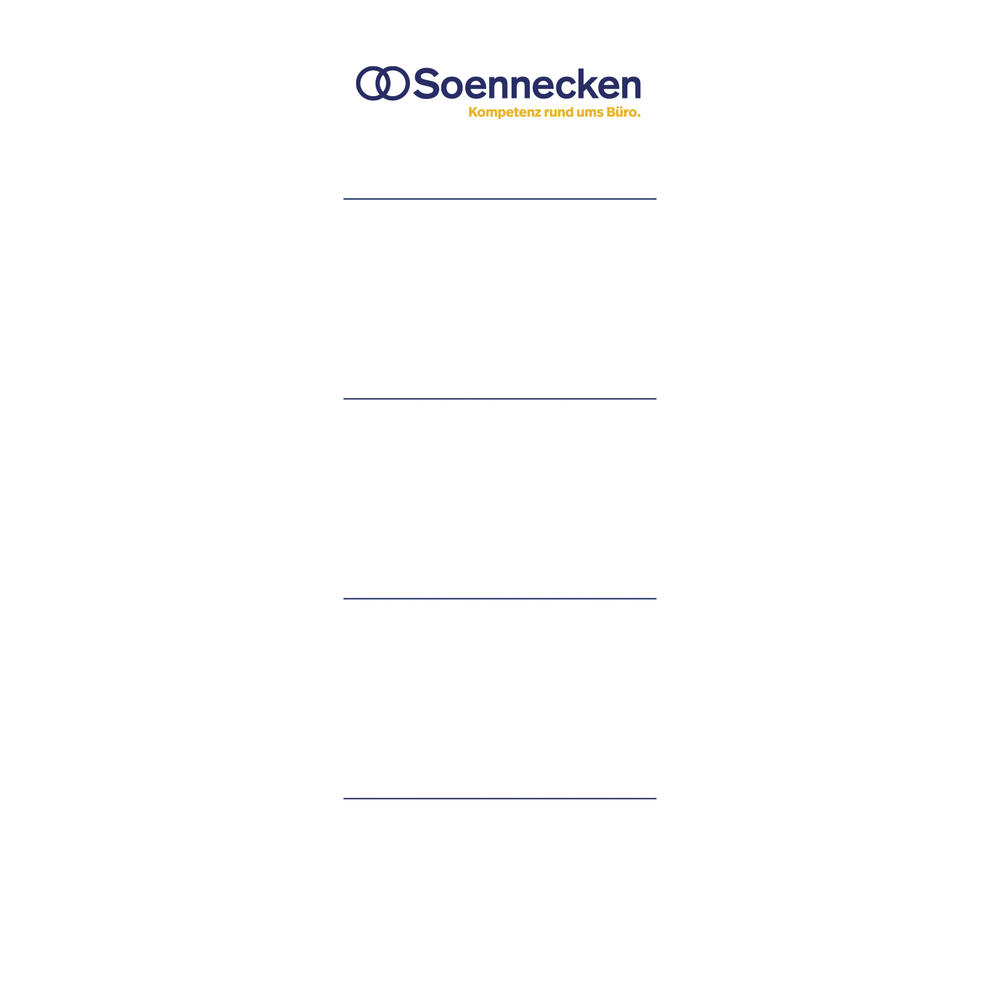 Soennecken Einsteckrückenschild 3372 48x153mm weiß