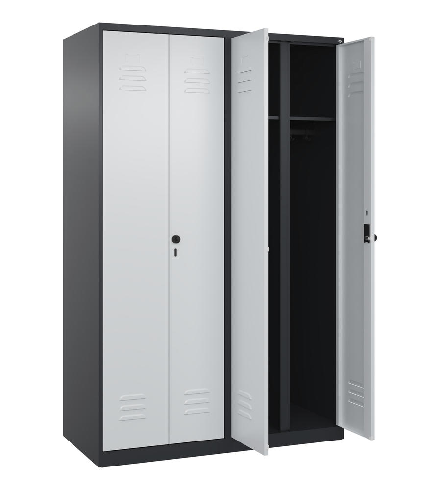 Arbeitsstättenspind CLASSIC PLUS, bodenstehend | Lichtgrau RAL 7035 | Bodenstehend | Schwarzgrau RAL 7021 | 300 | 4