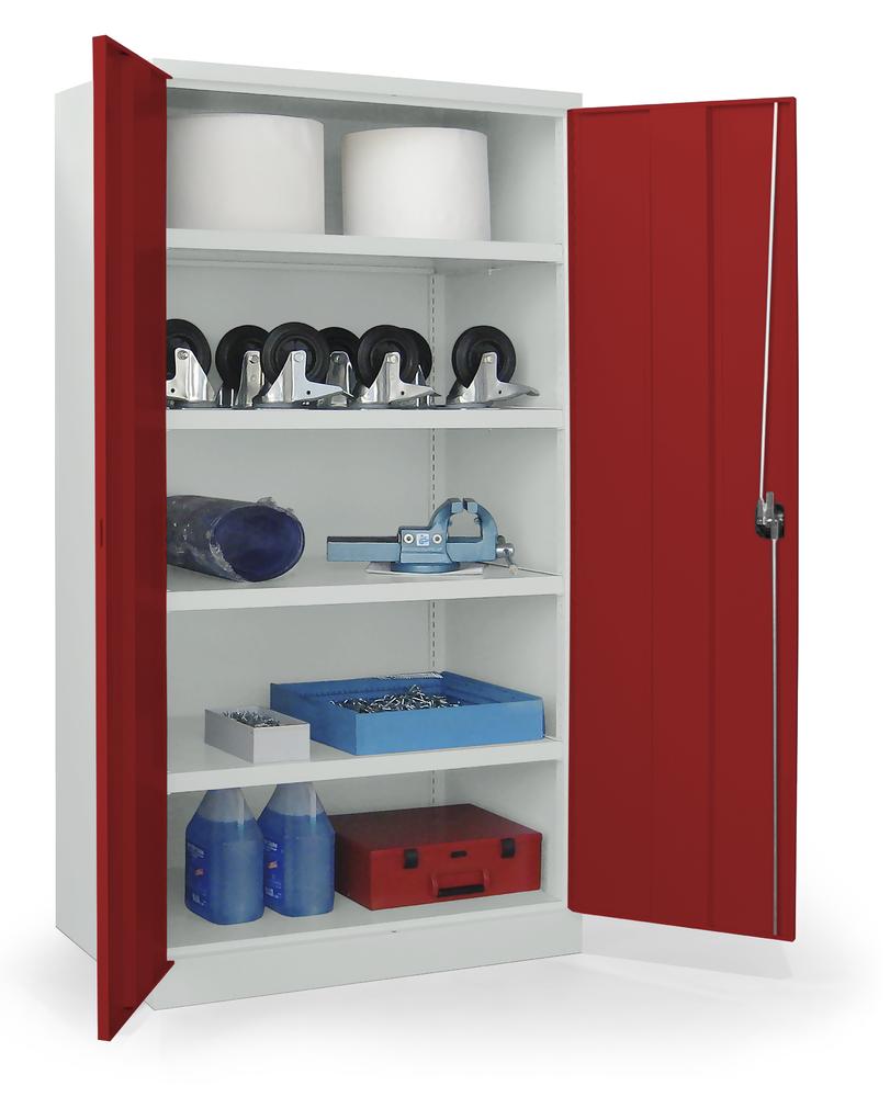 Schwerlastschrank ohne Mitteltrennwand | Rubinrot RAL 3003 | 1040 | ohne Schubladen