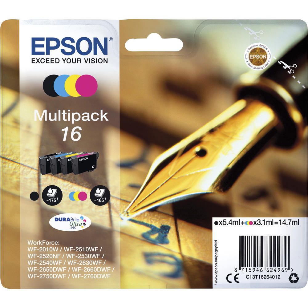 Epson Tintenpatrone C13T16264012 sw/c/m/y 4