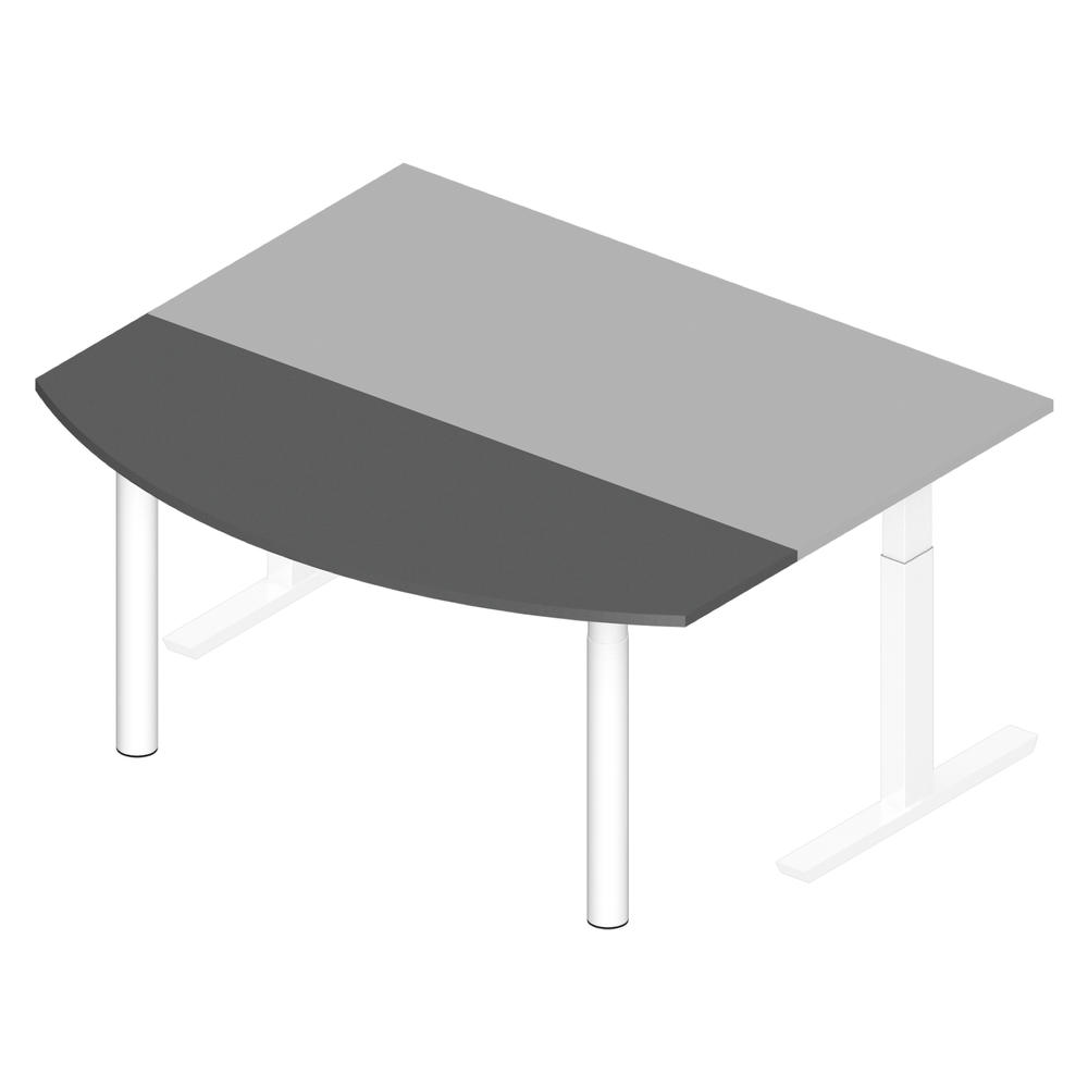 Anbauplatte gerundet PROFI MODUL | Anthrazit | Weiß RAL 9016