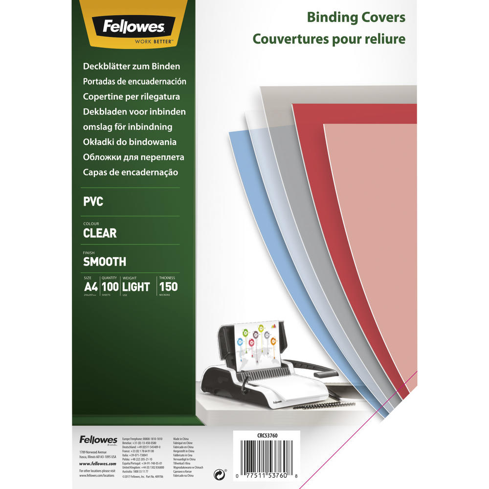 Fellowes Deckblatt 5376001 DIN A4 150mic