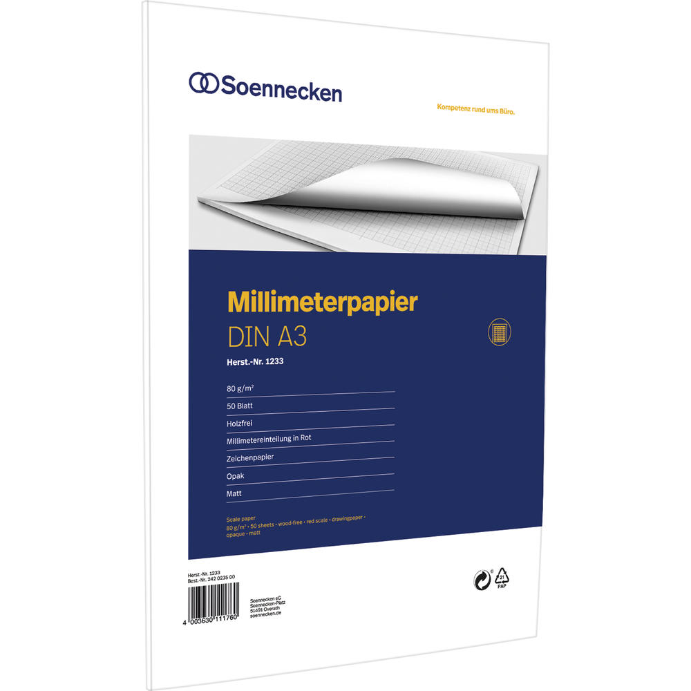 Soennecken Millimeterblock 1233 DIN A3
