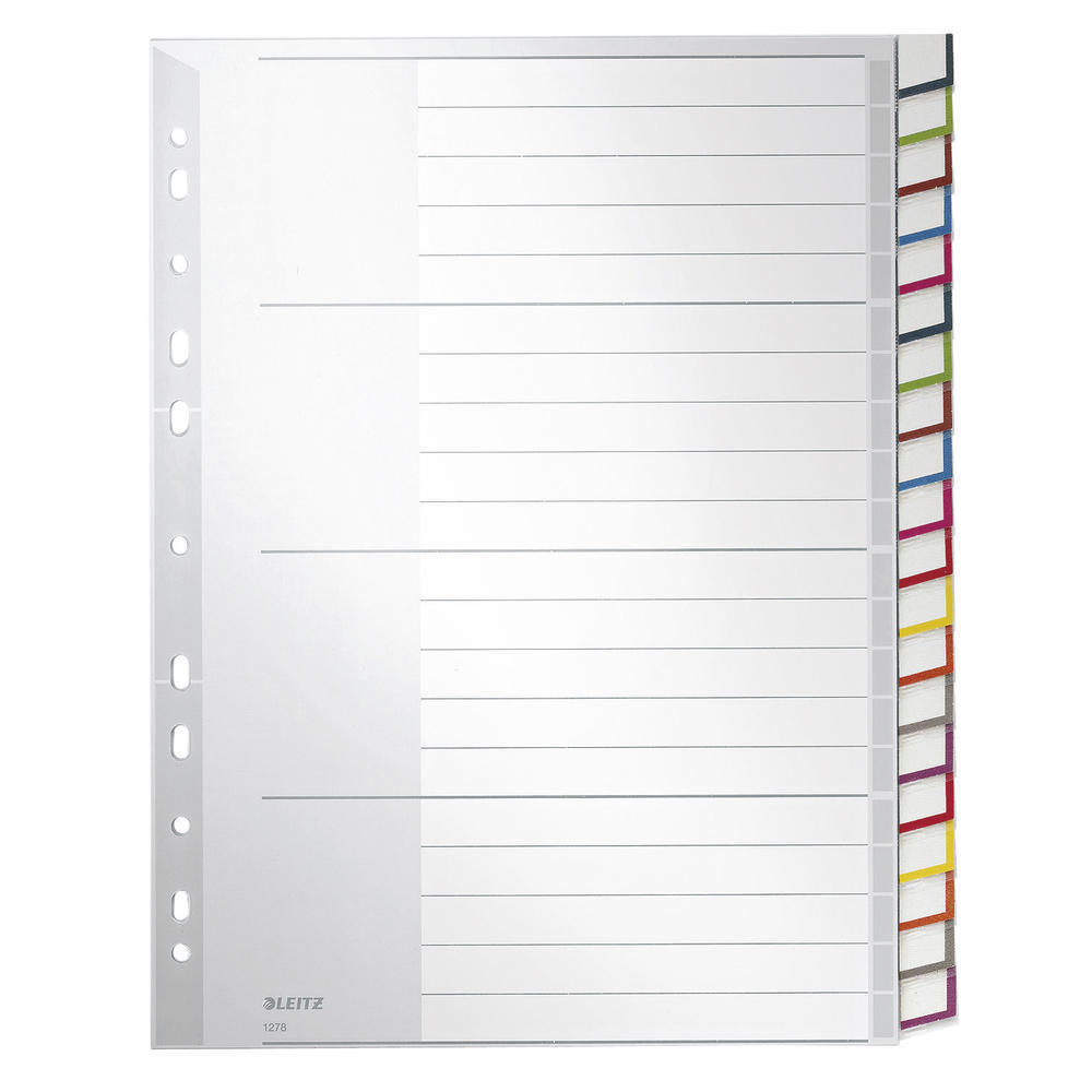 Leitz Register 12780000 blanko DIN A4 20teilig PP