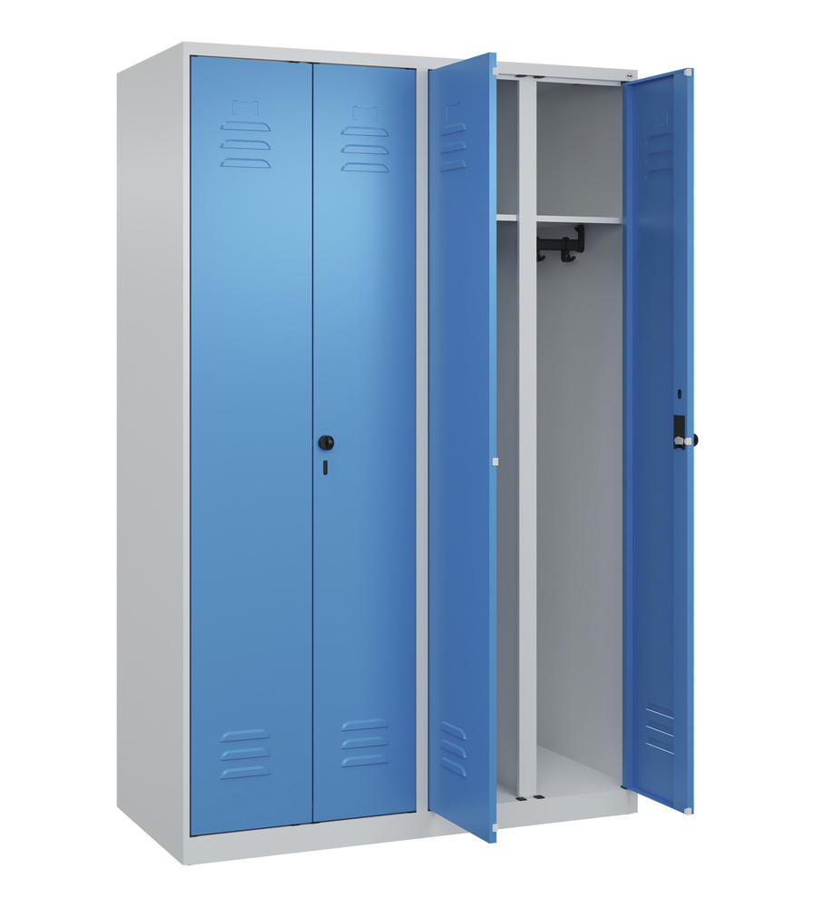 Arbeitsstättenspind CLASSIC PLUS, bodenstehend | Lichtblau RAL 5012 | Bodenstehend | Lichtgrau RAL 7035 | 300 | 4