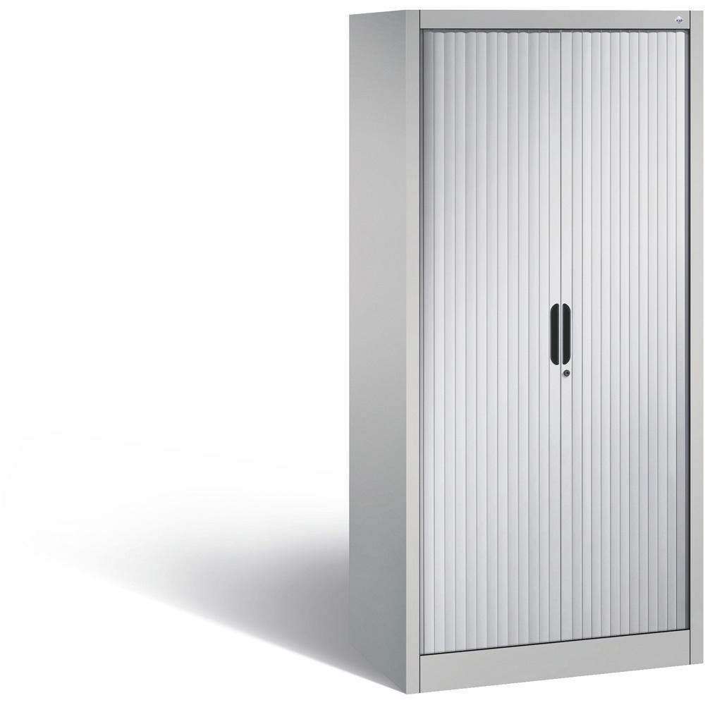 Stahl-Rollladenschrank | Alusilber RAL 9006 | 800 | Rollladenanschlag Mitte | 1660 mm (4 OH)