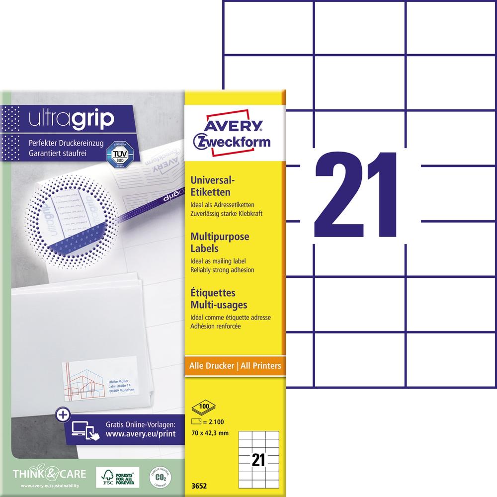 Avery Zweckform Universaletikett 3652 70x42,3mm
