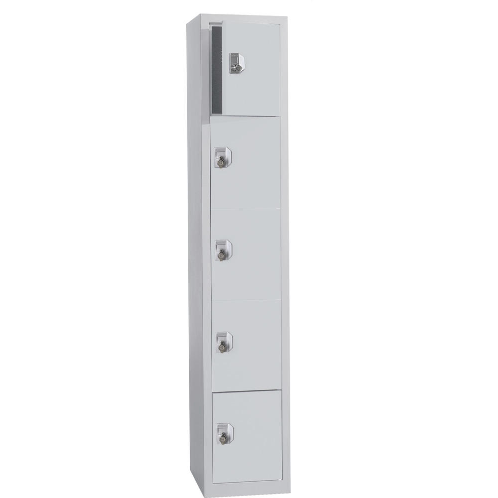 Schließfach-Stahlschrank SP PROFI bodenstehend | Lichtgrau RAL 7035 | Bodenstehend | Drehriegelverschluss