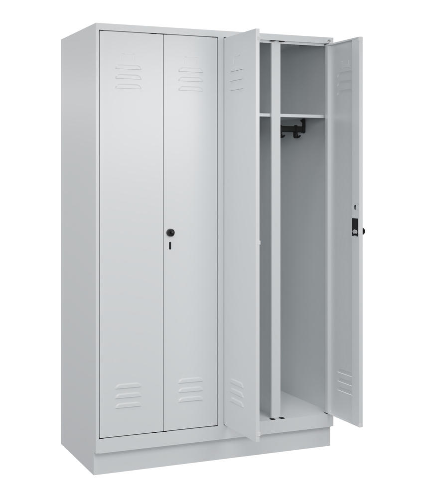 Arbeitsstättenspind CLASSIC PLUS, mit Sockel | Lichtgrau RAL 7035 | mit Sockel | Lichtgrau RAL 7035 | 300 | 4