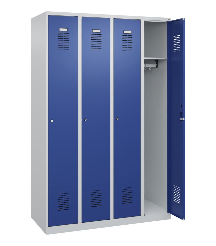 Garderobenspind Basic Plus | Enzianblau RAL 5010 | 4 | Zylinderschloss