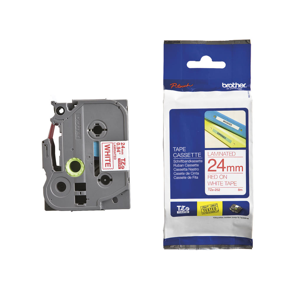 P-touch Schriftbandkassette TZE252 24mmx8m