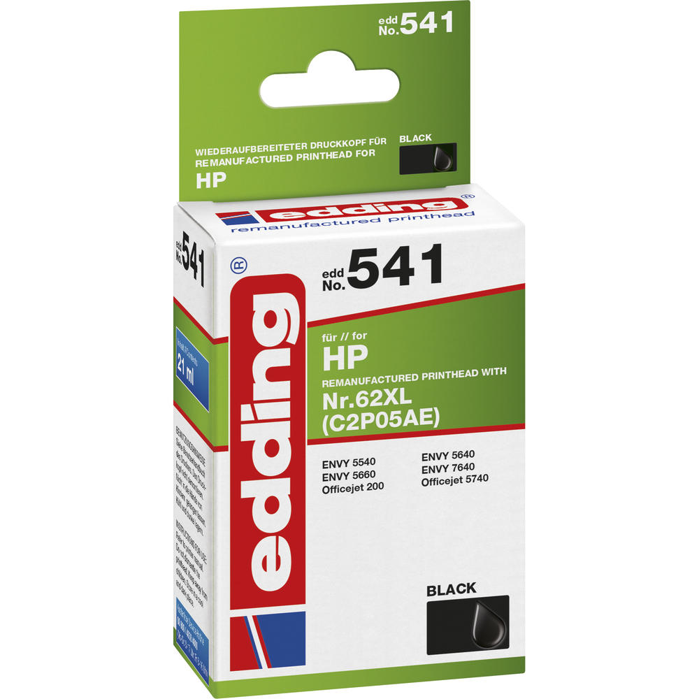 edding Tintenpatrone 18-541 wie HP 62XL C2P05AE