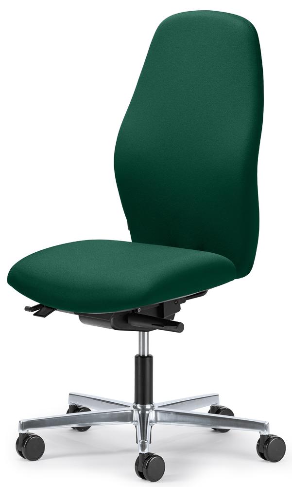 Bürostuhl mySIT ohne Armlehnen | Dunkelgrün | Sitztiefenverstellung, Synchronmechanik | Poliert