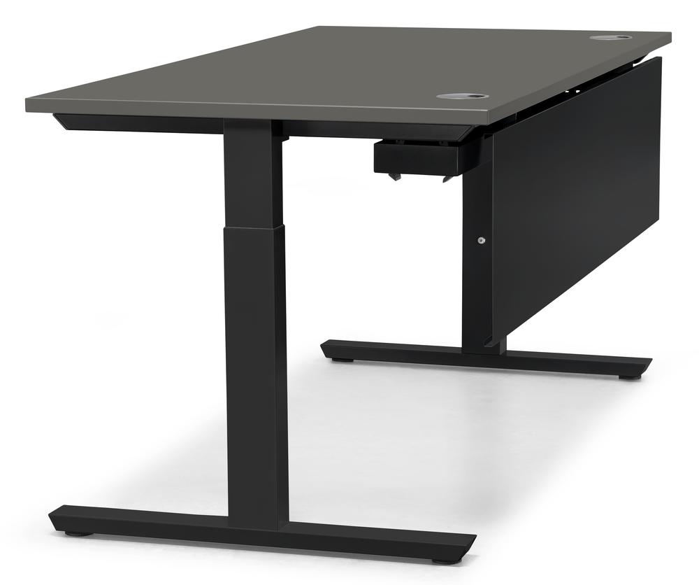 Schreibtisch T-Fuß PROFI MODUL | Anthrazit | 1600 | Schwarz