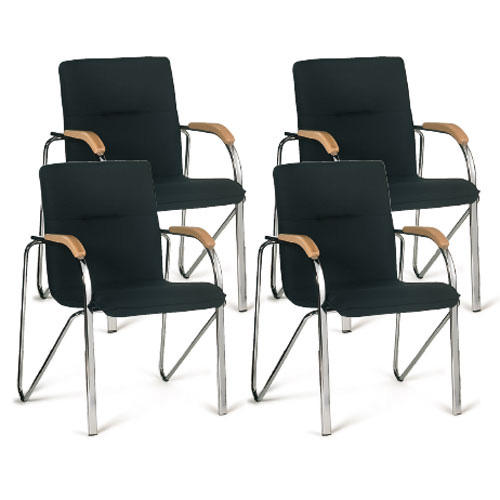4-er Set Besucherstuhl ARKAS | Schwarz