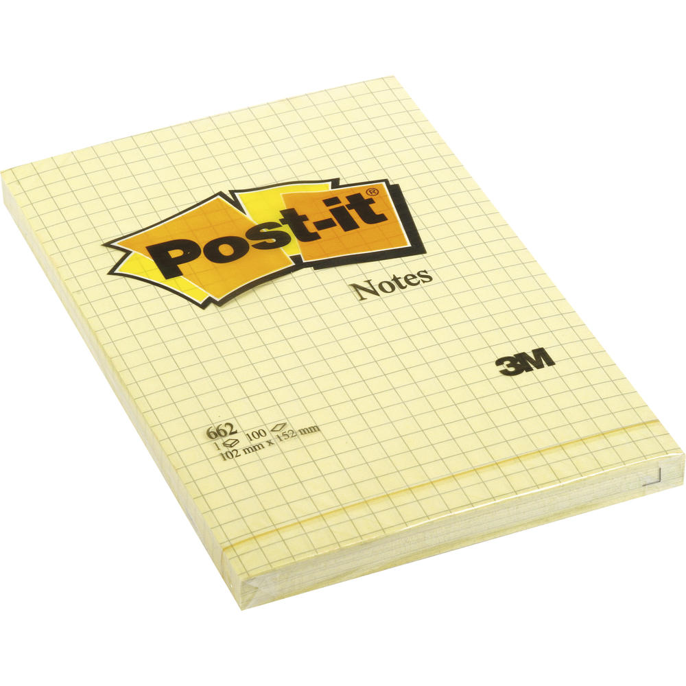 Post-it Haftnotiz 662 102x152mm gelb kariert