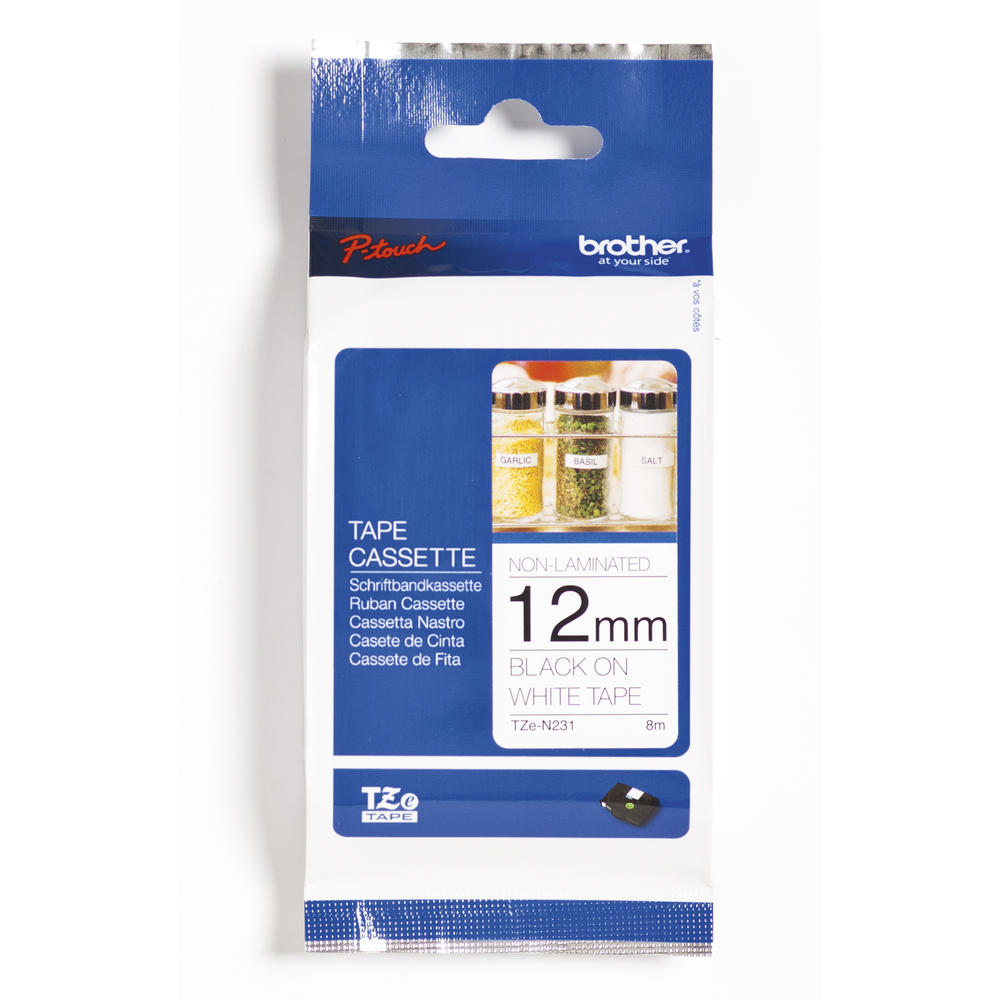 P-touch Schriftbandkassette TZEN231 12mmx8m