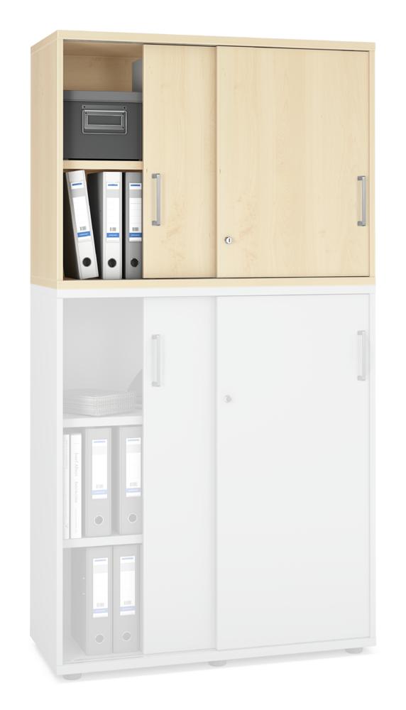 Schiebetüren-Aufsatzschrank MULTI MODUL-PRO | Ahorndekor | 1000 | 750 mm (2 OH)