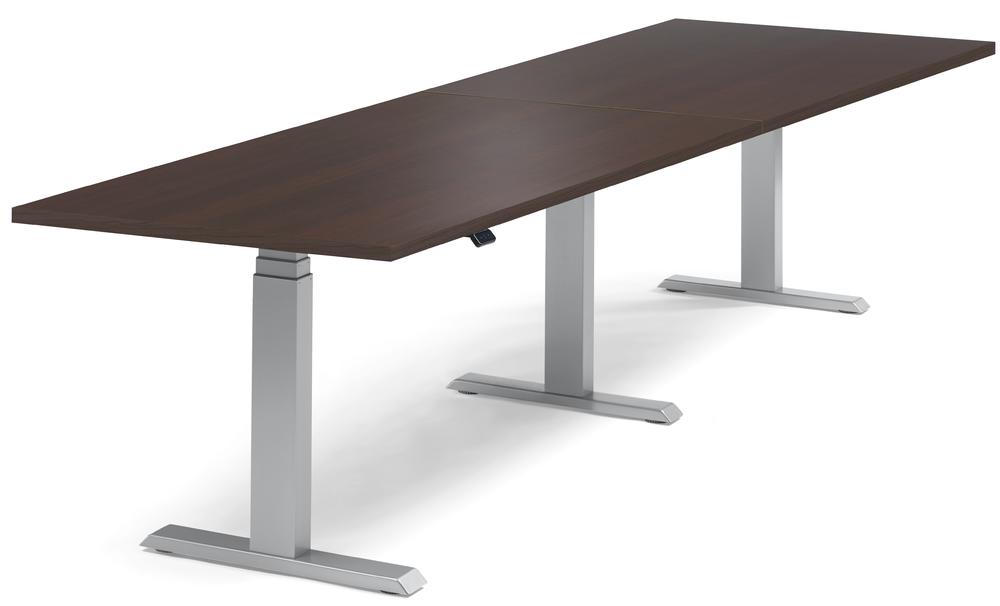 XXL Sitz-/ Stehbesprechungstisch, höhenverstellbar | Wenge | 3200