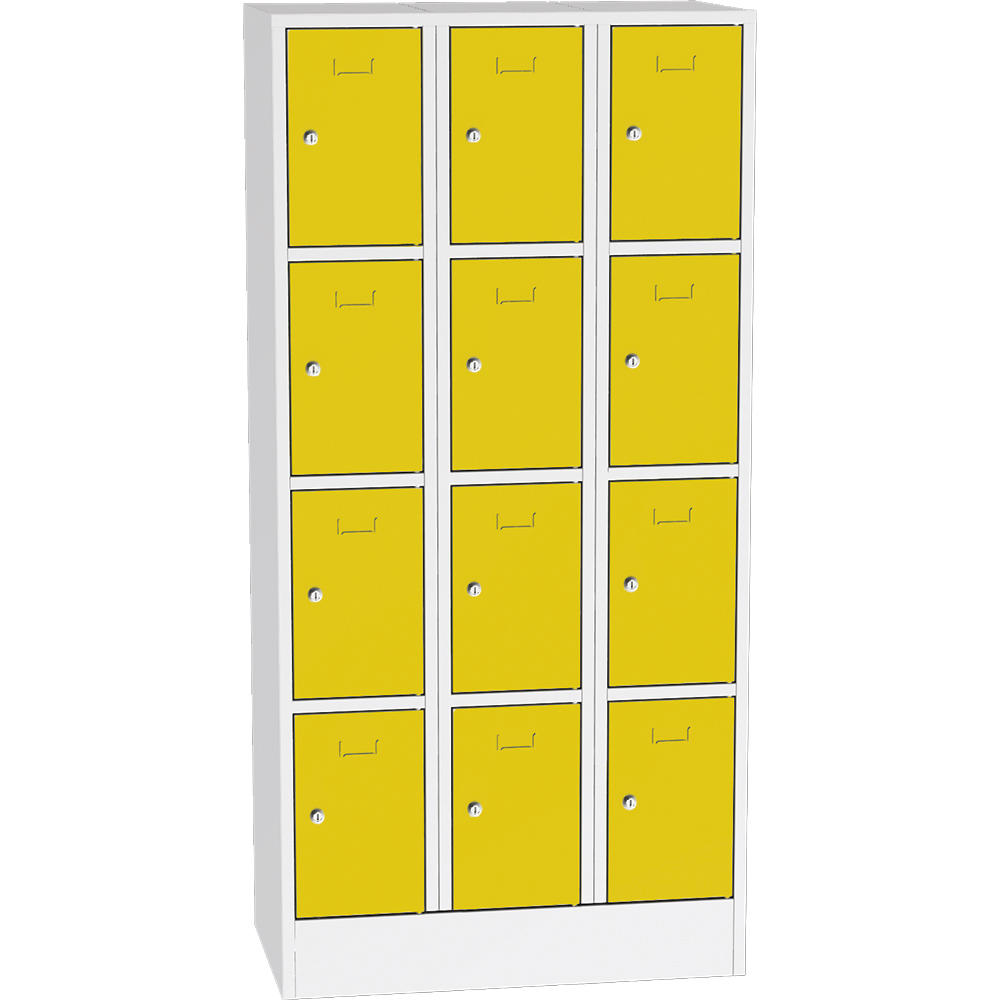 Schließfach-Stahlschrank SYSTEM SP1 COLOR | Verkehrsgelb RAL 1023 | 300 | Zylinderschloss