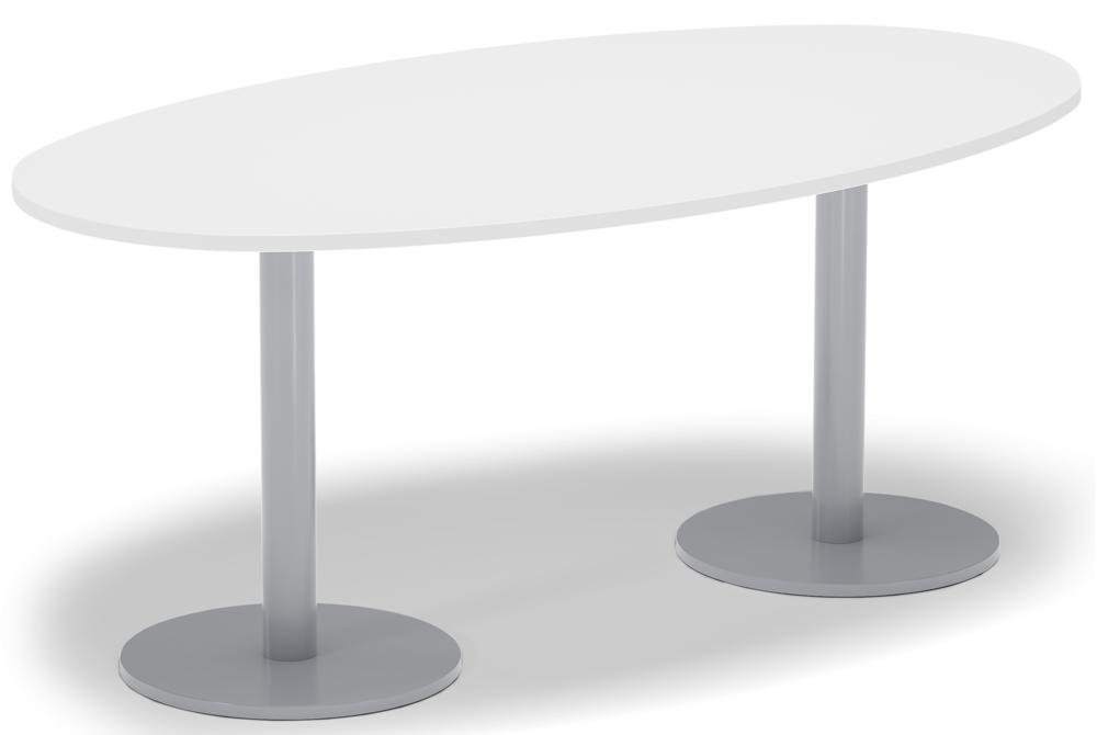Konferenztisch MODUL | Weiß | 1800 | Alusilber RAL 9006