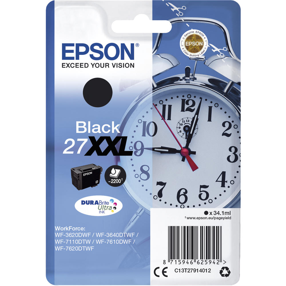 Epson Tintenpatrone C13T27914012 27XXL 34,1ml