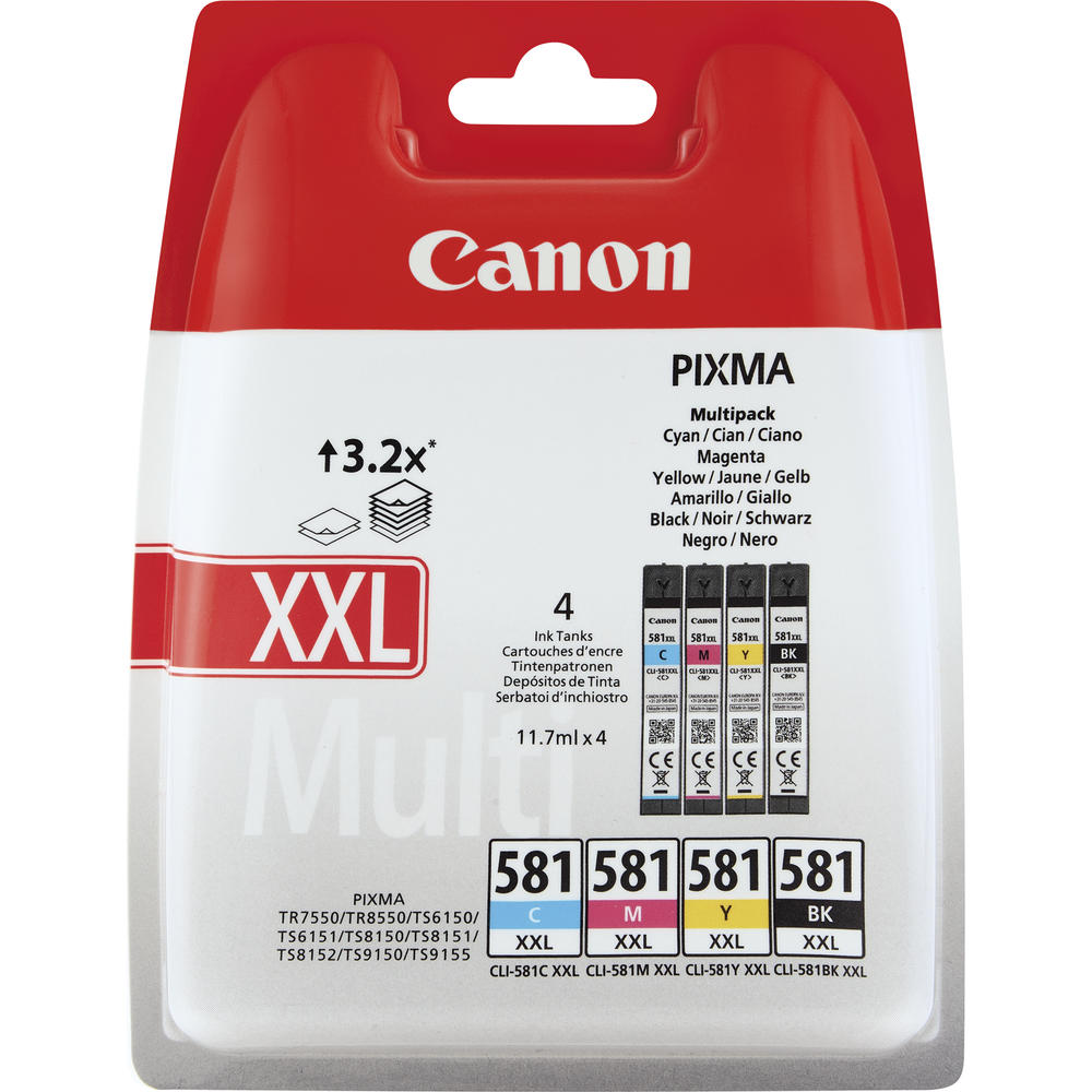 Canon Tintenpatrone CLI-581XXL bk/c/m/y je 11,7ml
