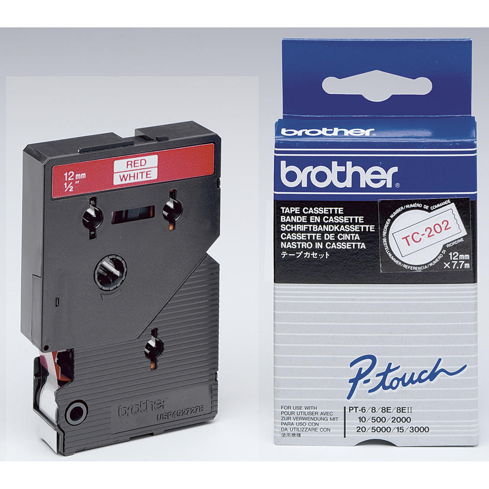 P-touch Schriftbandkassette TC202 12mmx7,7m
