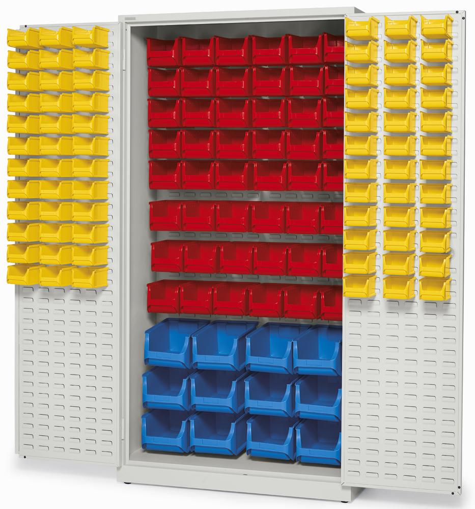 Großraumschrank WS PROFI SYSTEM | mit Schlitzplatten, 132 Kästen