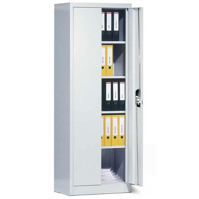 Flügeltüren-Stahlschrank ERGO LOCK 4 | Lichtgrau RAL 7035 | 800 | 400