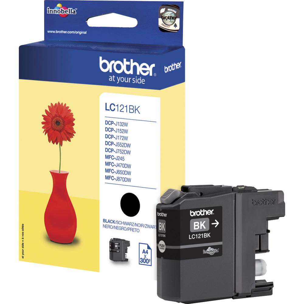 Brother Tintenpatrone LC121BK 300Seiten schwarz
