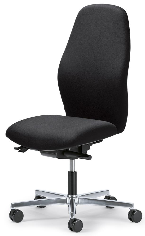 Bürostuhl mySIT ohne Armlehnen | Schwarz | Sitzneigeverstellung-Automatik, Sitztiefenverstellung, Synchronmechanik | Poliert