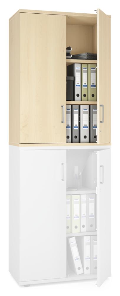 Flügeltüren-Aufsatzschrank MULTI MODUL-PRO | Ahorndekor | 800 | 1110 mm (3 OH)