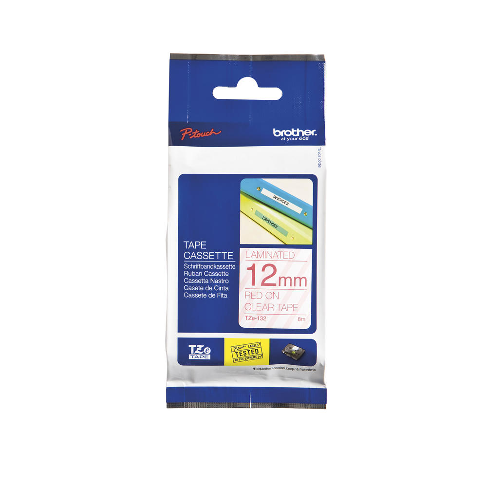 P-touch Schriftbandkassette TZe132 12mm laminiert