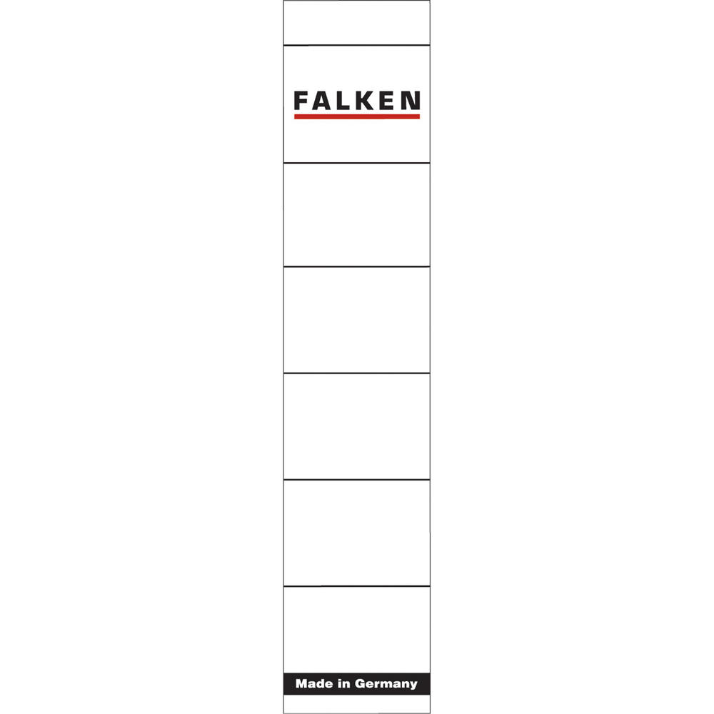Falken Ordneretikett 80037765 schmal/kurz sk weiß