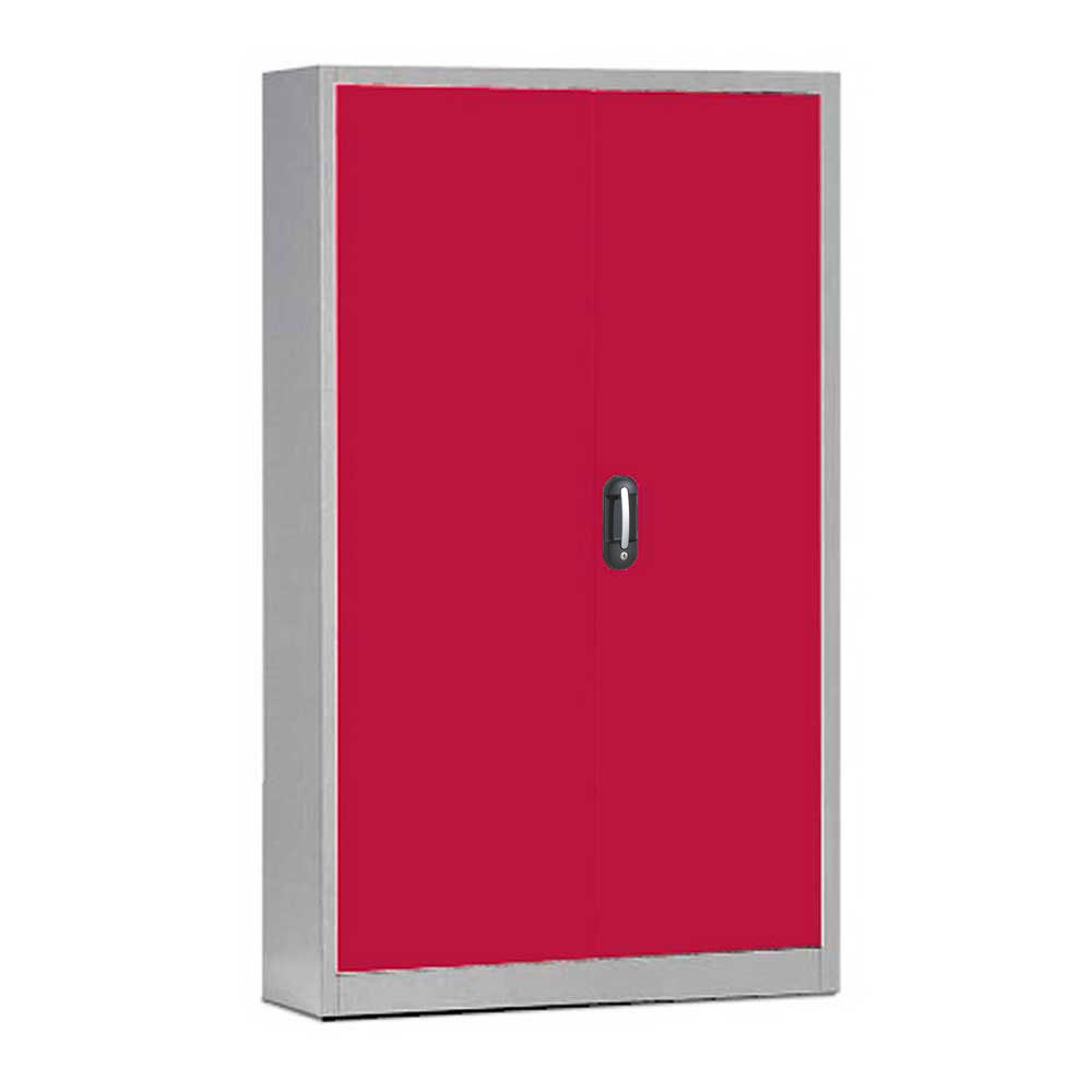 Bürostahlschrank Ergo-Lock, ohne Fachböden | Rubinrot RAL 3003 | 1200 | 500