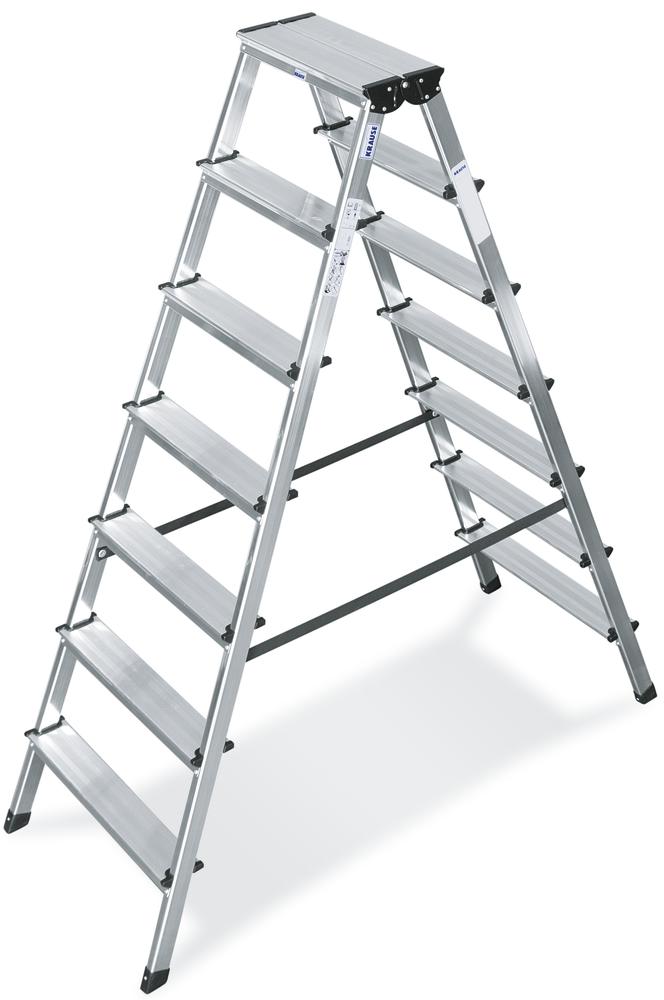 Aluminium Doppelstufenleiter | 2 x 7 Stufen