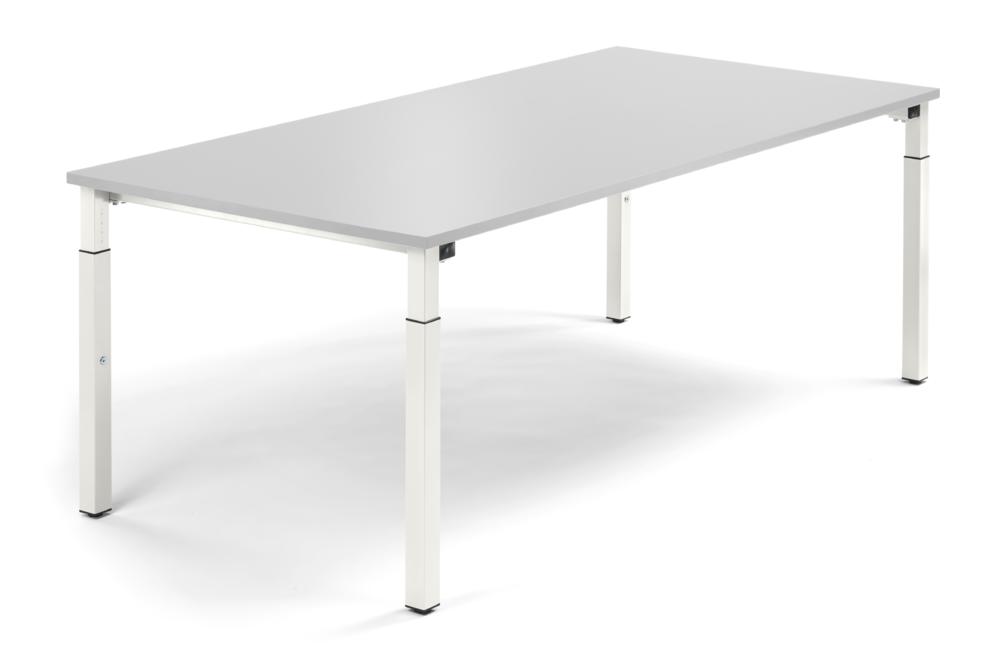 Konferenztisch System MODUL | Lichtgrau | 2000 | 1000 | Weiß RAL 9016
