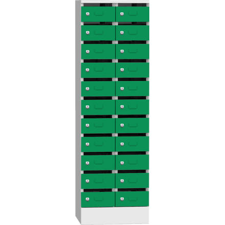 Postverteilerschrank mit 22 Fächern | Verkehrsgrün RAL 6024 | 300