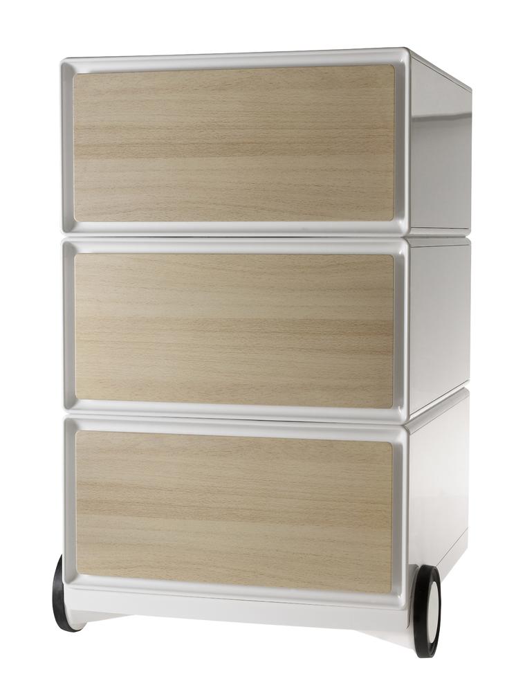 Mobiler Rollcontainer mit 4 Schubladen | Wenge | 4 Schübe