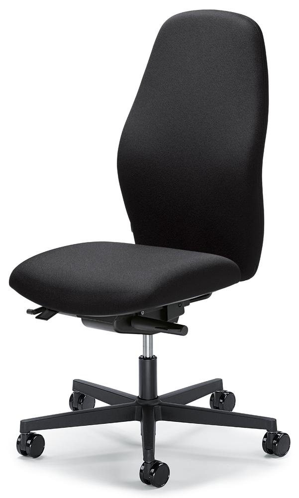 Bürostuhl mySIT ohne Armlehnen | Schwarz | Sitzneigeverstellung-Automatik, Sitztiefenverstellung, Synchronmechanik | Schwarz