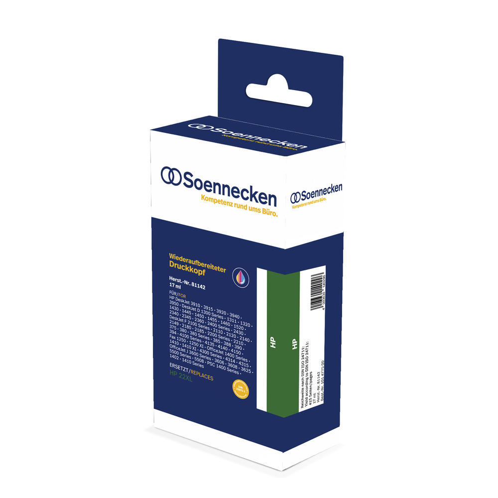 Soennecken Tintenpatrone 81142 wie HP C9352CE 22XL