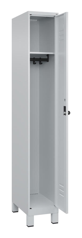 Garderoben-Stahlspind CLASSIC PLUS, mit Füßen | Lichtgrau RAL 7035 | mit Füßen | Lichtgrau RAL 7035 | 300 | 1