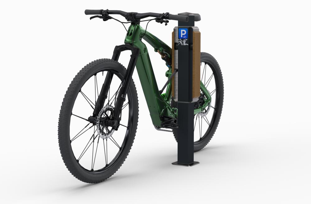 Anlehnparker-Fahrradständer, Säule | ohne Steckdose