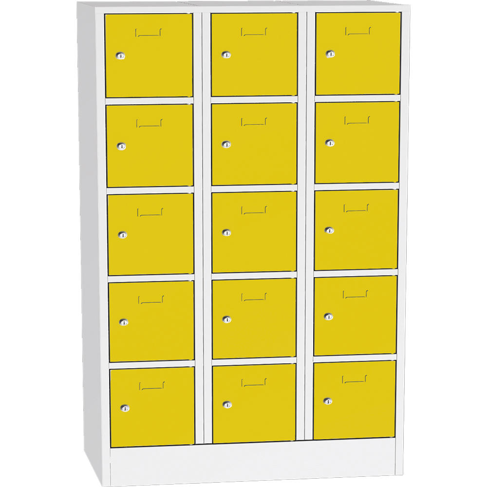 Schließfach-Stahlschrank SYSTEM SP1 COLOR | Verkehrsgelb RAL 1023 | 400 | Drehriegelverschluss